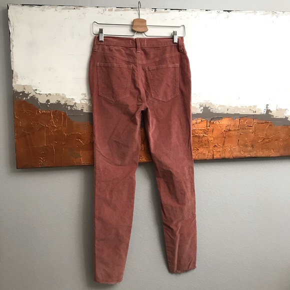 NEW Free People Mauve Cord Split Knee Skinny Pant - Picture 4 of 5